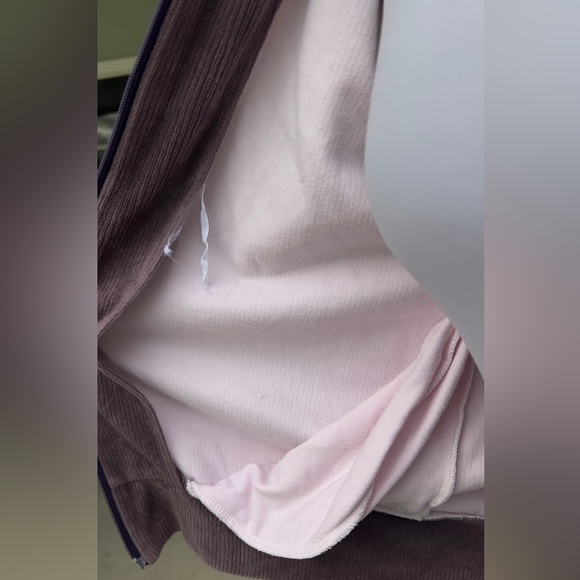 Louis Feraud Pink Brown Hoodie Double Zipper Long Sleeves Great Condition - Picture 9 of 12